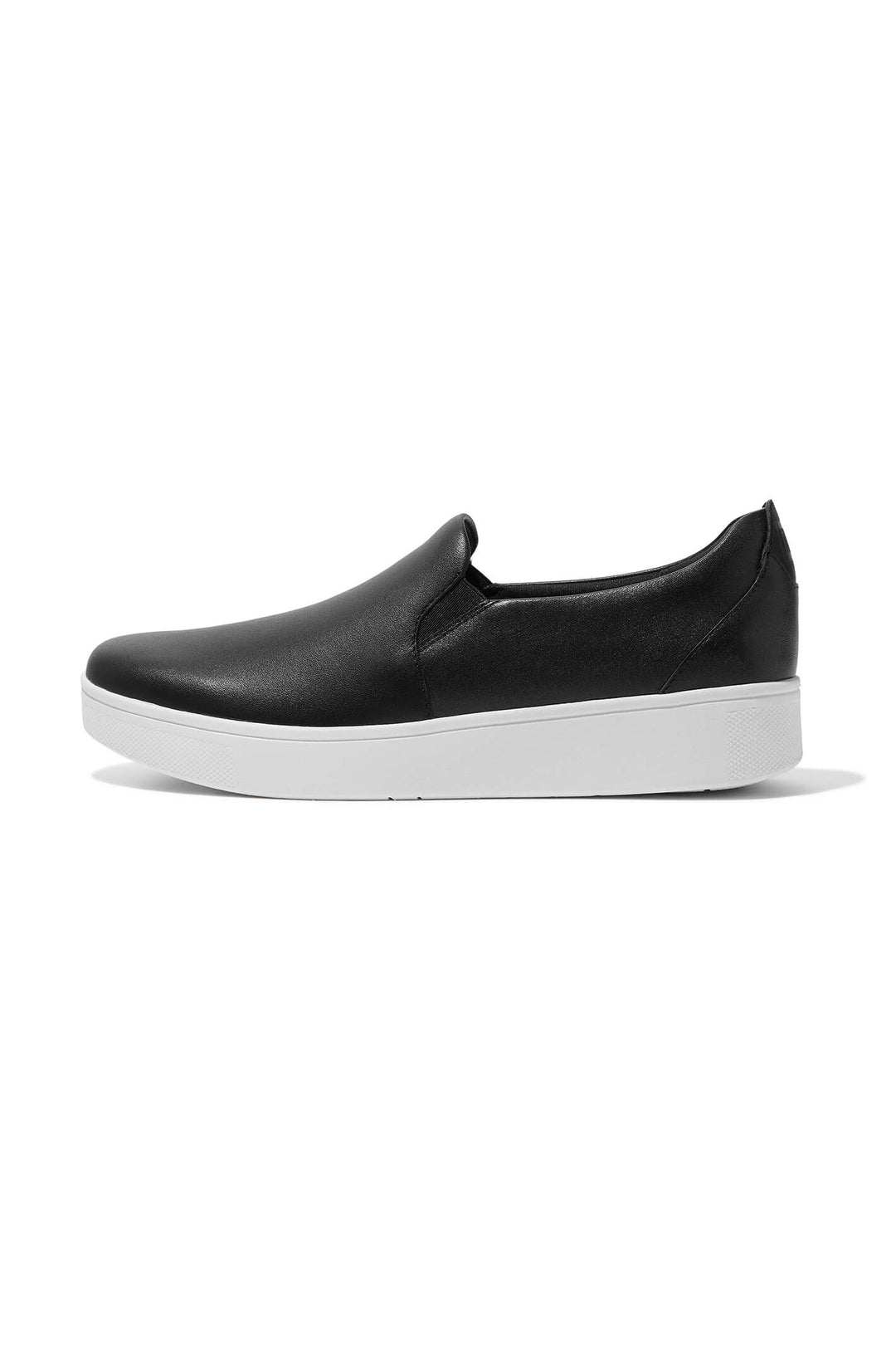 Fitflop Rally FC7-001 Leather Slip-On Skate Black Trainer - Shirley Allum Boutique