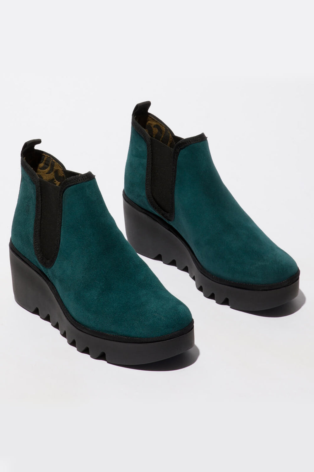 Fly London BYNE349FLY P501349009 Oil Suede Petrol Green Boots - Shirley Allum Boutique