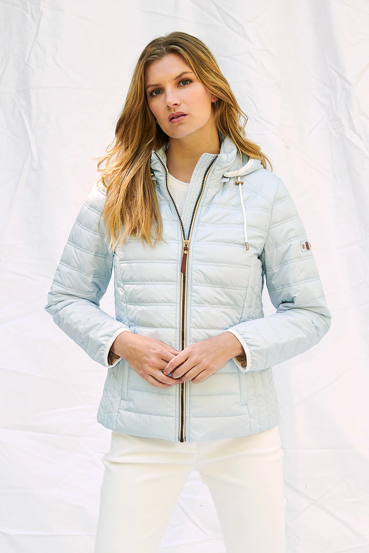 Frandsen 436 321 61 Light Blue Shower Proof Padded Jacket - Shirley Allum Boutique
