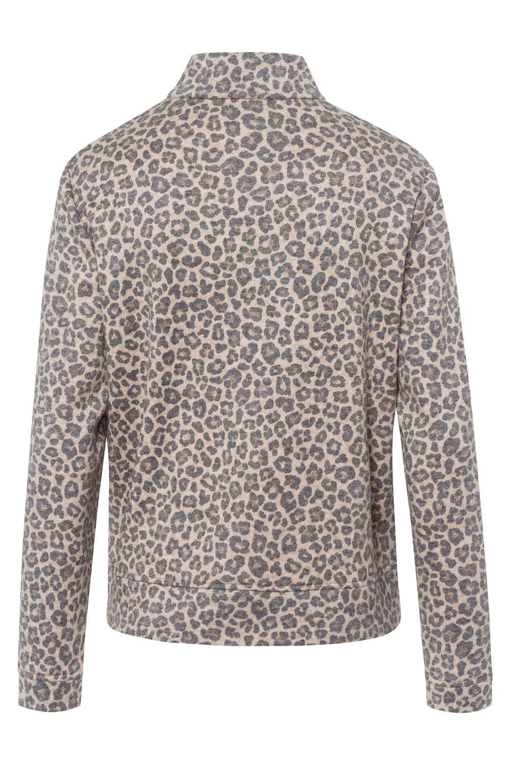 Frank Walder 108006 520-082 Animal Print Zip Front Cardigan - Shirley Allum Boutique