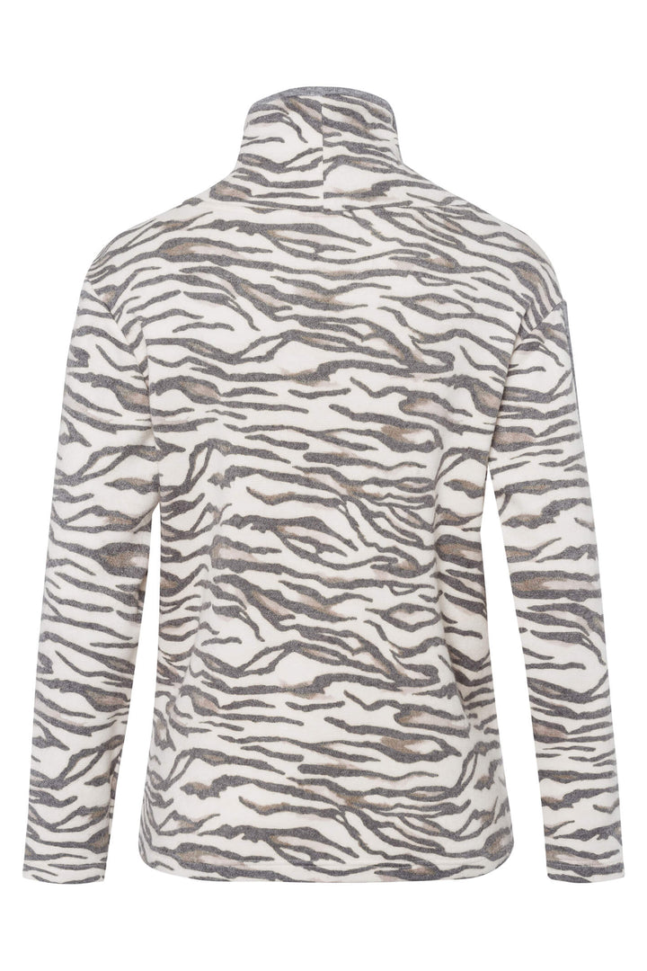 Frank Walder 108013 521-092 Animal Print Cowl Jumper - Shirley Allum Boutique