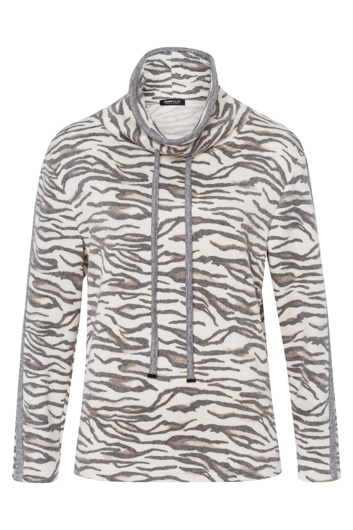 Frank Walder 108013 521-092 Animal Print Cowl Jumper - Shirley Allum Boutique