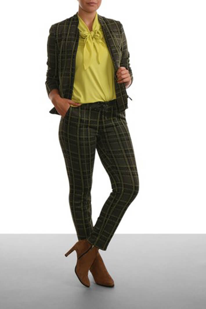 Frank Walder 109.602 Green Trousers - Shirley Allum Boutique
