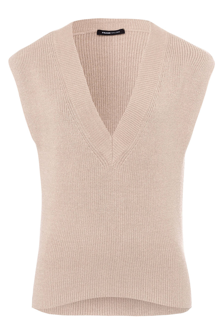 Frank Walder 621055 000-801 Macadamia Beige Tank Top - Shirley Allum Boutique