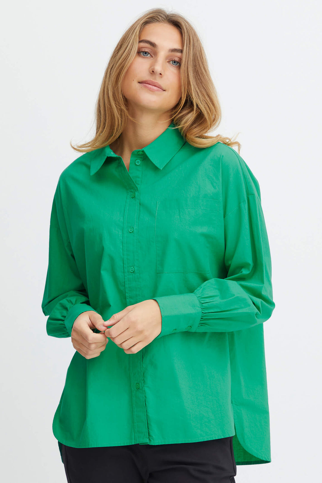 Fransa 20611665 FRPOP Green Shirt - Shirley Allum Boutique