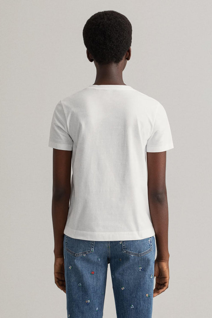 Gant 4200433 The Original SS T-Shirt White - Shirley Allum#colour_white