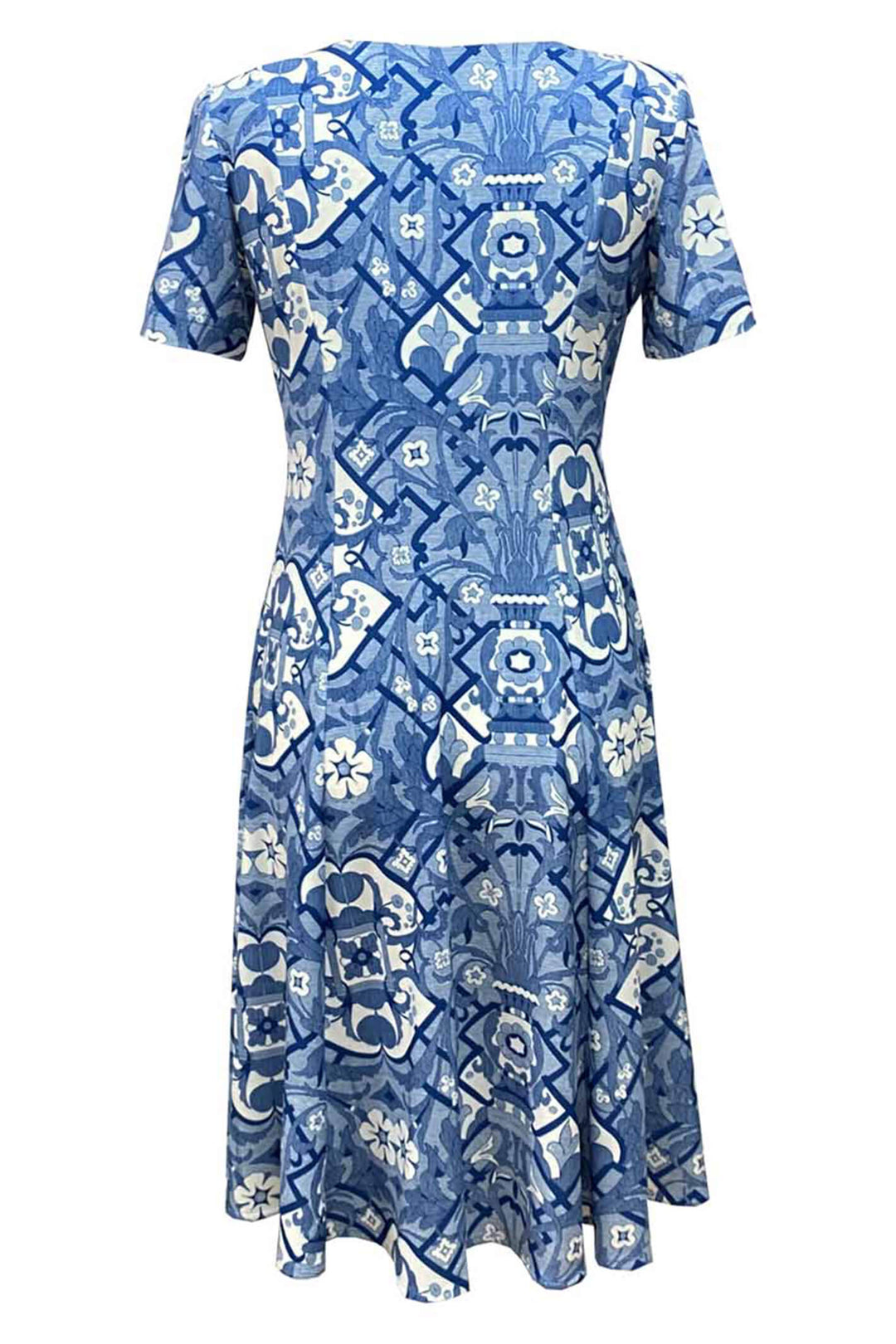 Georgede K12913 Avingnon Blue Print Dress & Bolero Set - Shirley Allum Boutique