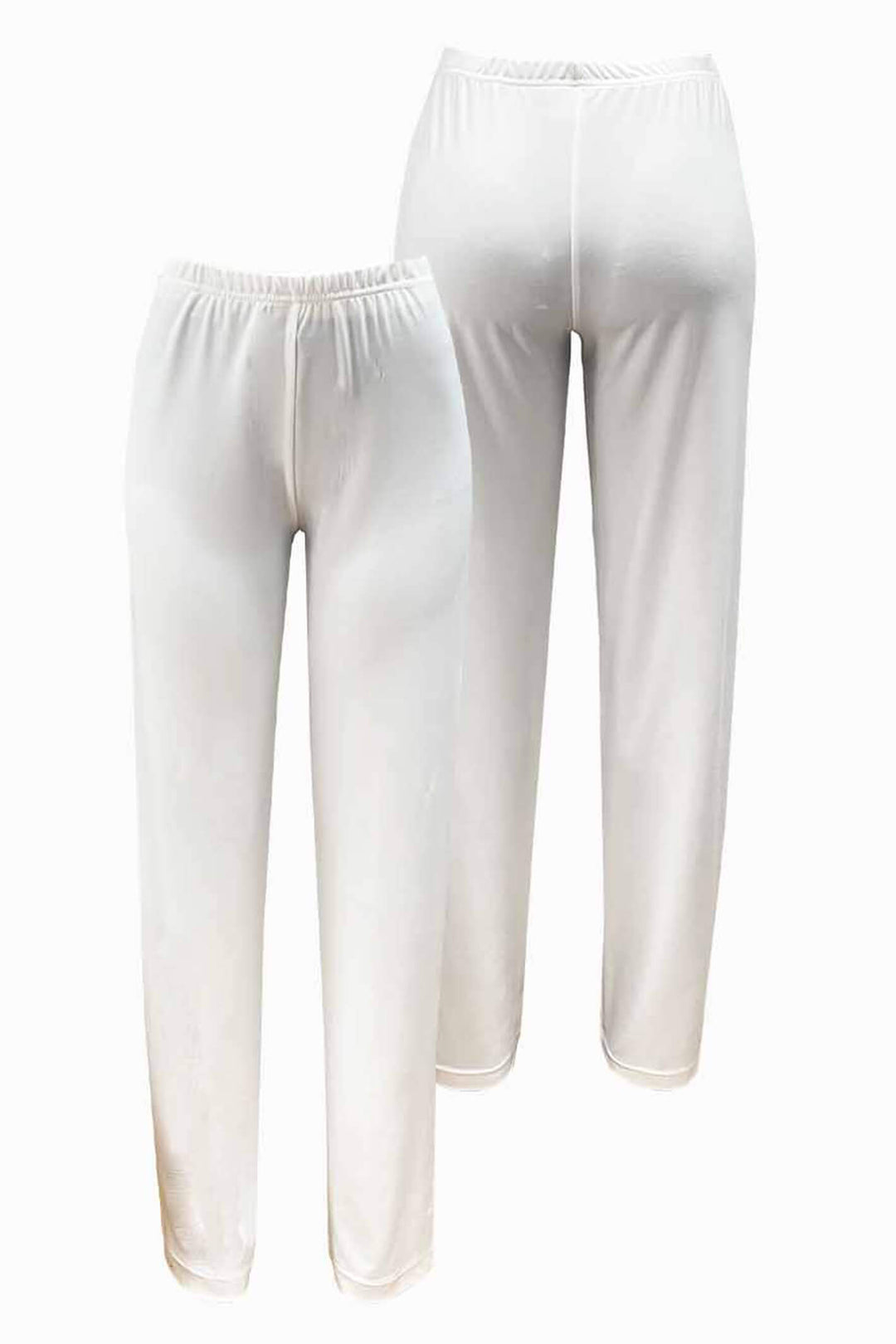Georgede K44567 White Jersey Trousers - Shirley Allum