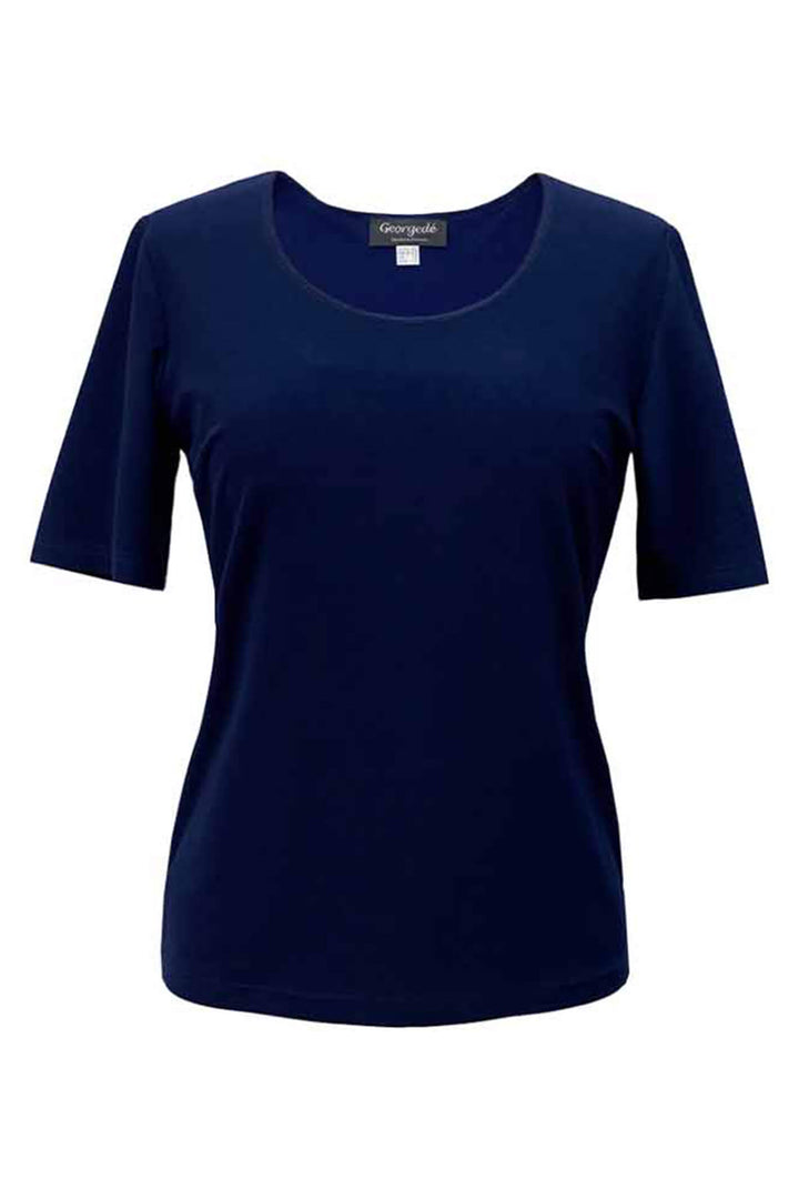 Georgede K64186U Albi Navy Jersey Top - Shirley Allum Boutique