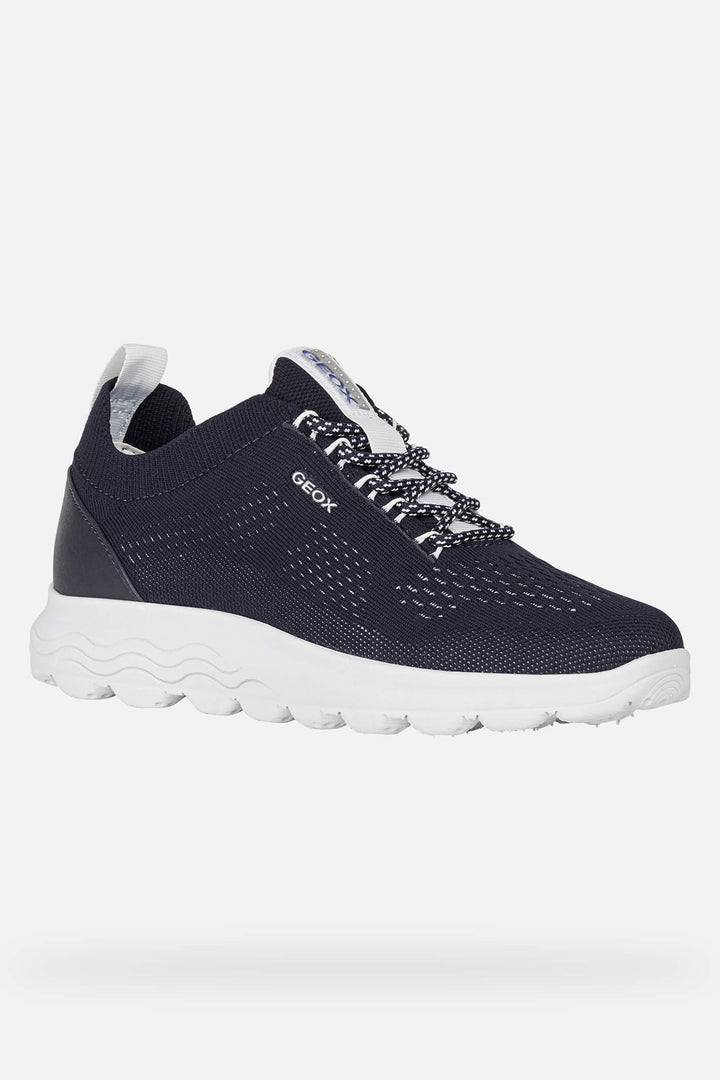 Geox Spherica D15NUA0006KC4002 Knitted Navy Trainer - Shirley Allum Boutique