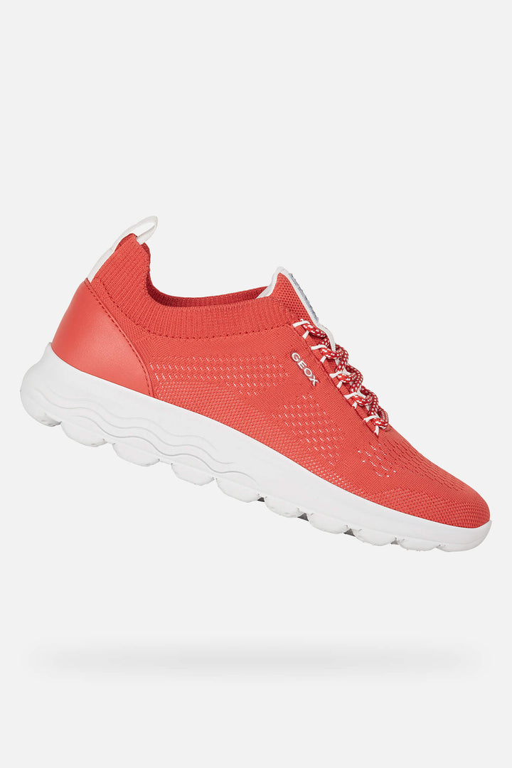 Geox Spherica D15NUA0006KC7000 Knitted Red Trainer - Shirley Allum Boutique