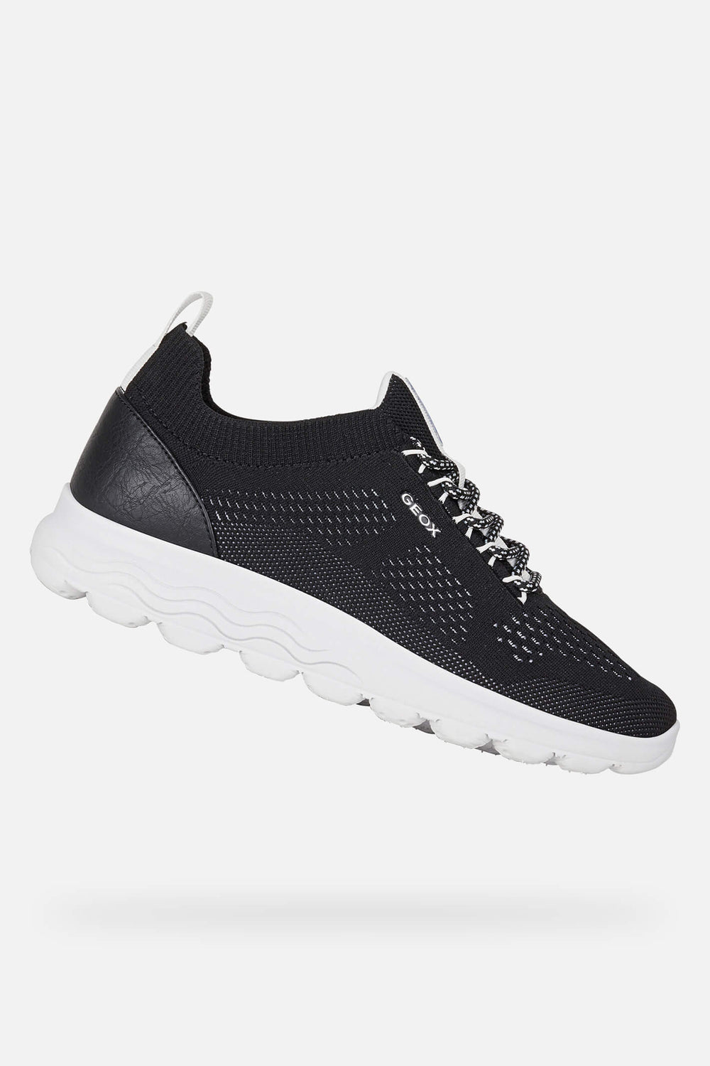Geox Spherica D15NUA0006KC9999 Knitted Black Trainer - Shirley Allum Boutique