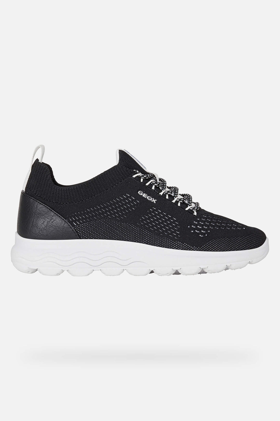 Geox Spherica D15NUA0006KC9999 Knitted Black Trainer - Shirley Allum Boutique