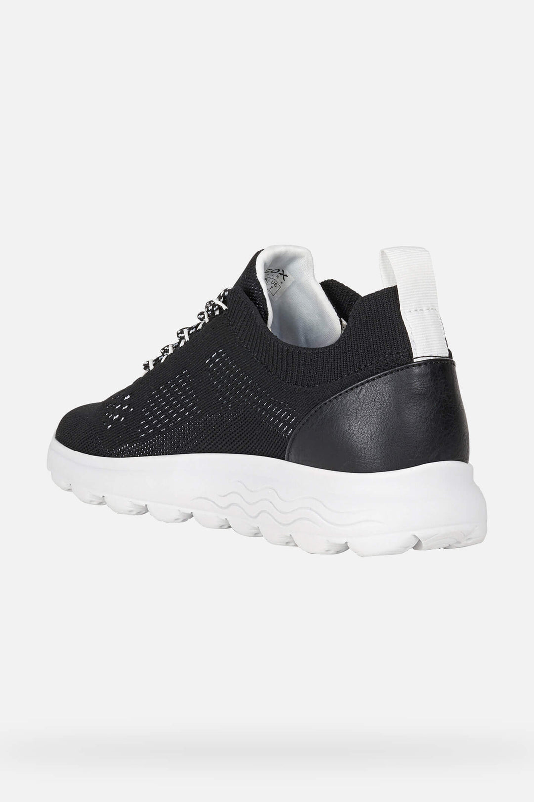 Geox Spherica D15NUA0006KC9999 Knitted Black Trainer - Shirley Allum Boutique