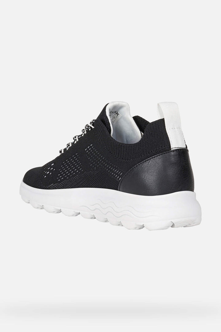 Geox Spherica D15NUA0006KC9999 Knitted Black Trainer - Shirley Allum Boutique