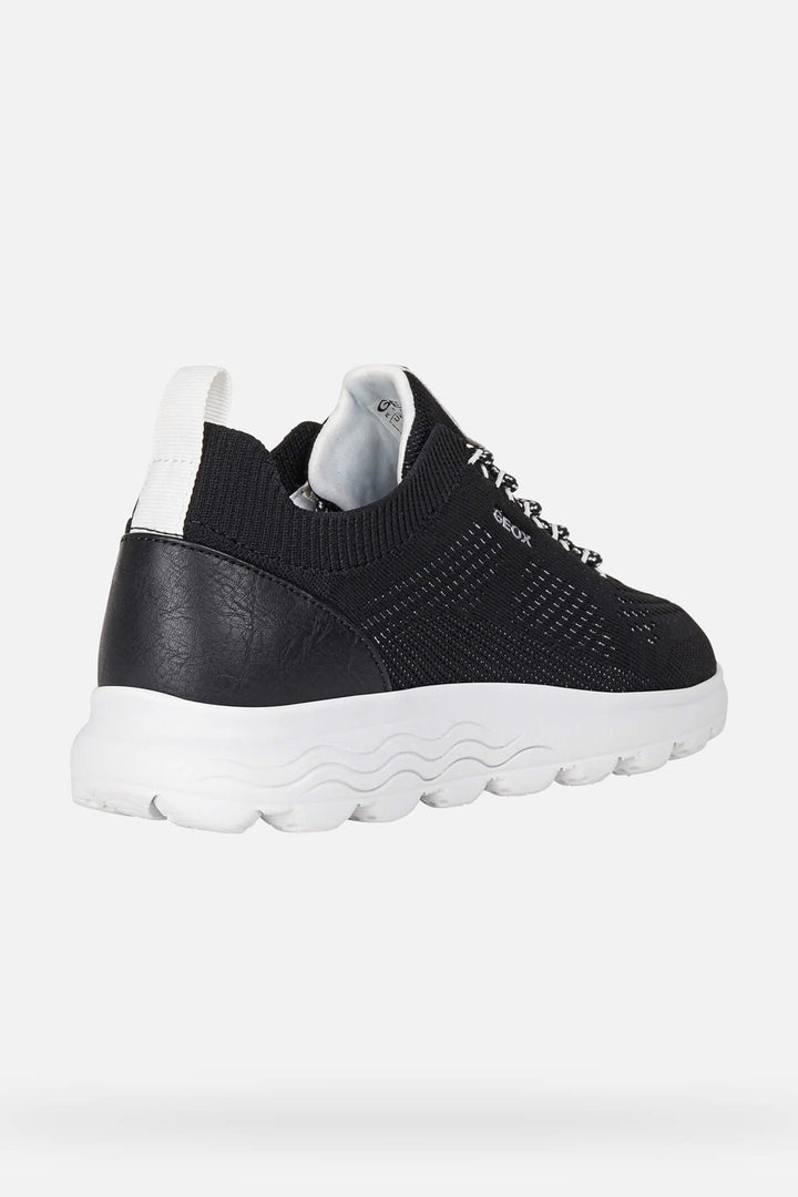 Geox Spherica D15NUA0006KC9999 Knitted Black Trainer - Shirley Allum Boutique