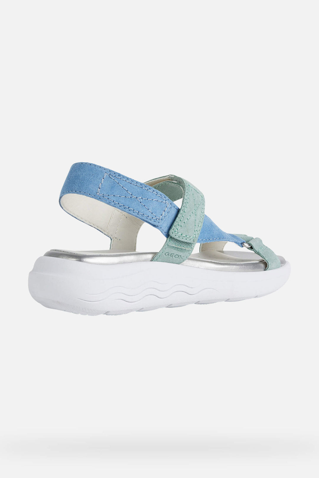 Geox Spherica D25ADA00022C4F4A Suede Blue Aqua Sandals - Shirley Allum Boutique