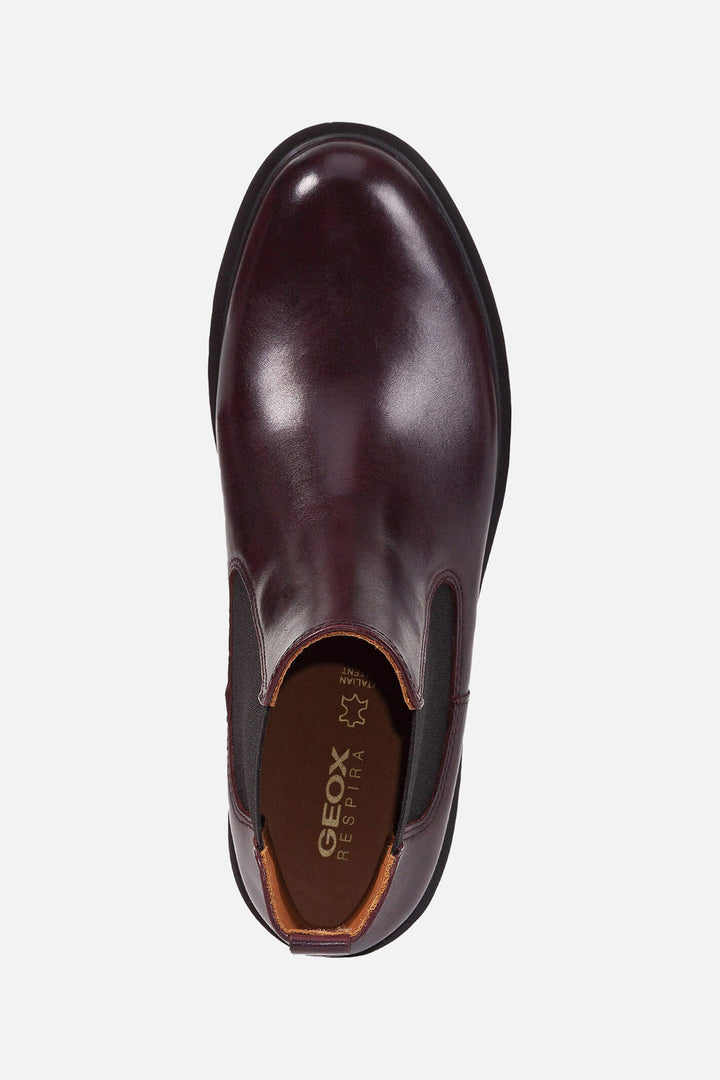 Geox Spherica EC1 D16QRC00043C7357 Dark Burgundy Ankle Boot - Shirley Allum Boutique