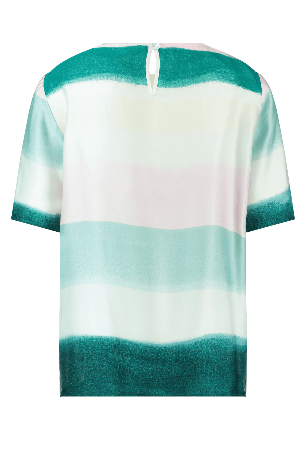 Gerry Weber 660029-66414 5032 Green Pink Stripe Top - Shirley Allum Boutique