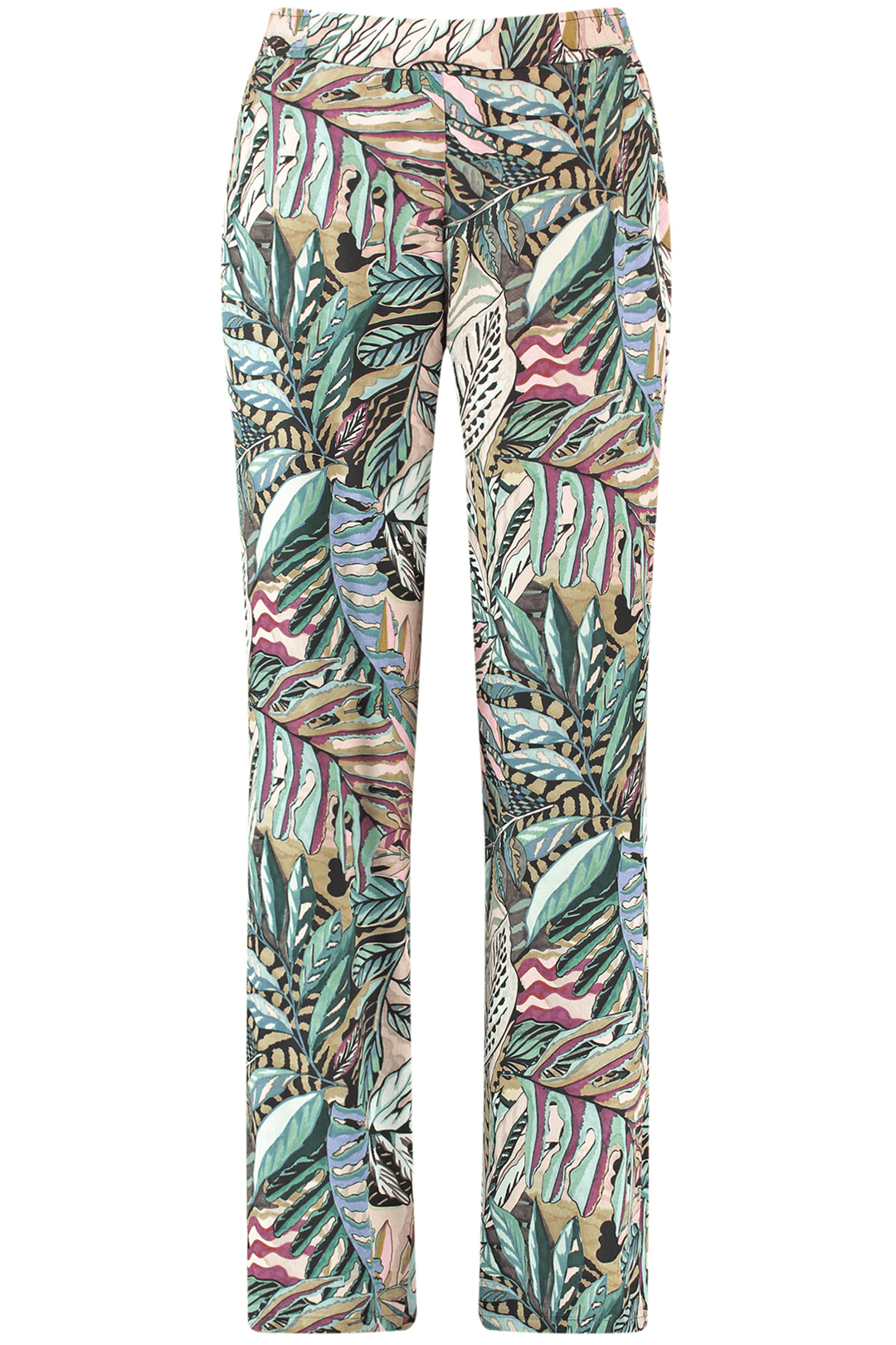 Gerry Weber 720017-31504 5112 Mint Rose Print Trousers - Shirley Allum Boutique