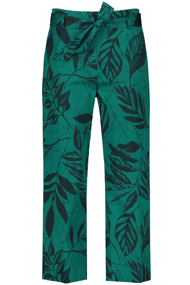 Gerry Weber 720020-31412 5111 Seaweed Pine Print Trousers - Shirley Allum Boutique