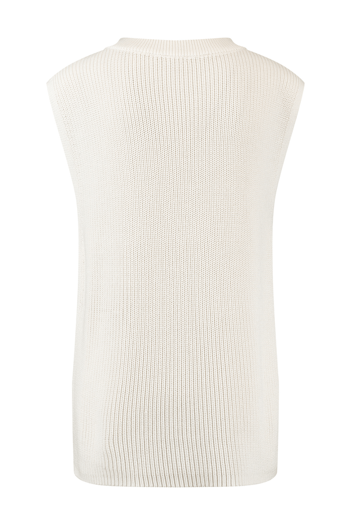 Gerry Weber 771001-35701 Shell White Knitted Tank Top - Shirley Allum Boutique