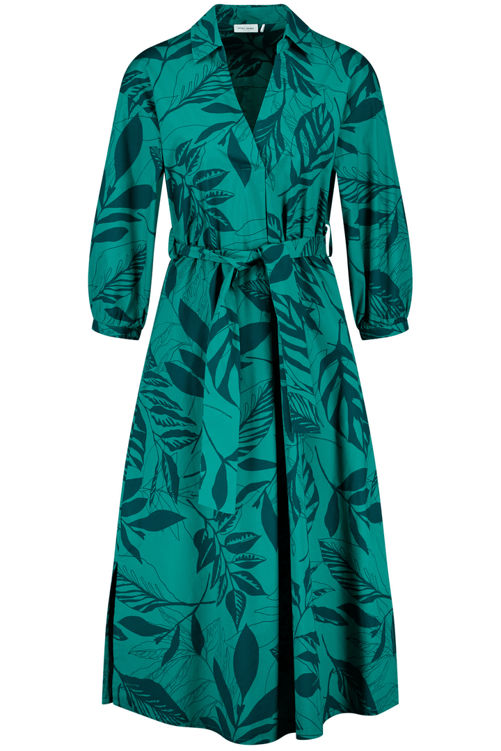Gerry Weber 780011-31513 5111 Green Seaweed Pine Print Dress - Shirley Allum Boutique