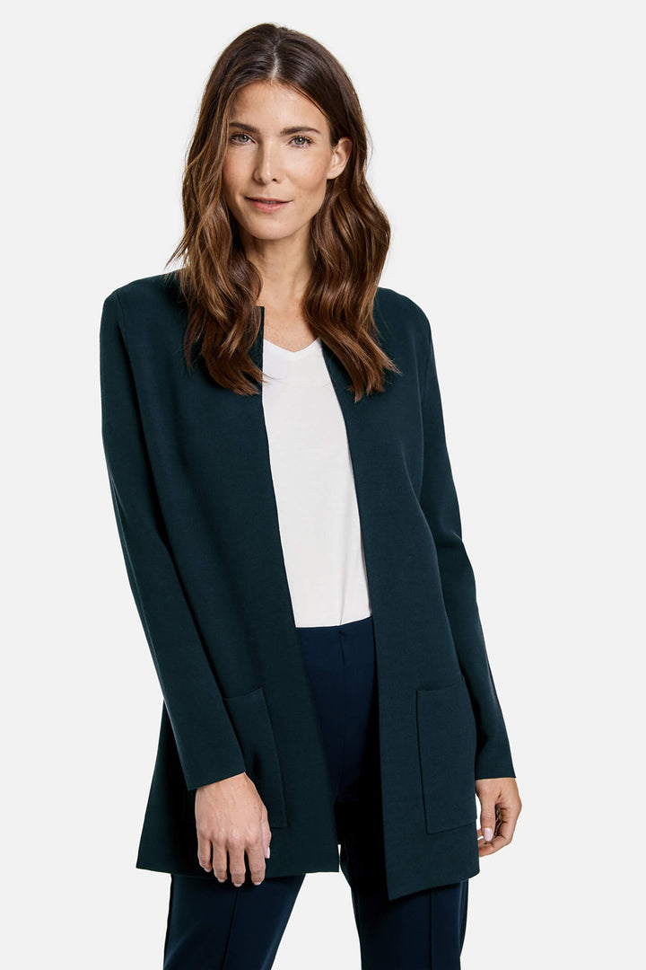 Gerry Weber 93206-35713 80890 Navy Knit Jacket - Shirley Allum Fashion