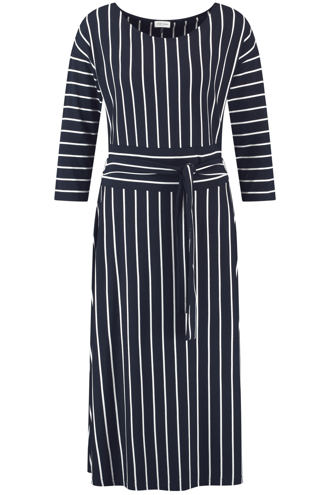 Gerry Weber 98053-35025 8092 Navy White Striped Dress - Shirley Allum Boutique
