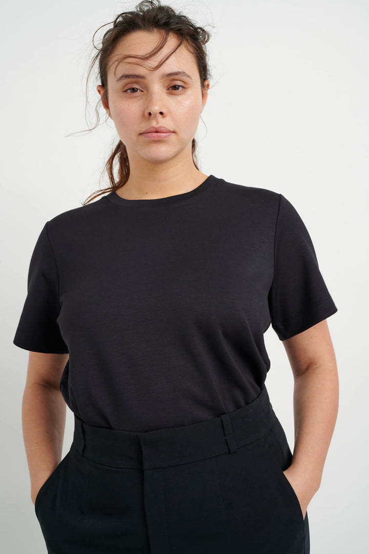 InWear 30106201 194008 Vincent Karmen Black T-Shirt - Shirley Allum Boutique