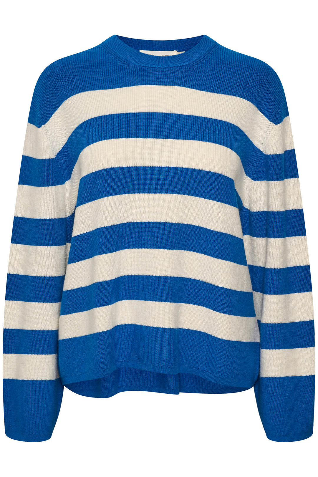 InWear 30108076 301855 AbigailIW Blue Stripe Jumper - Shirley Allum Boutique