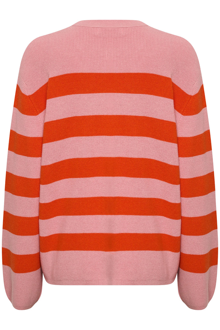 InWear 30108076 301905 AbigailIW Pink Stripe Jumper - Shirley Allum Boutique