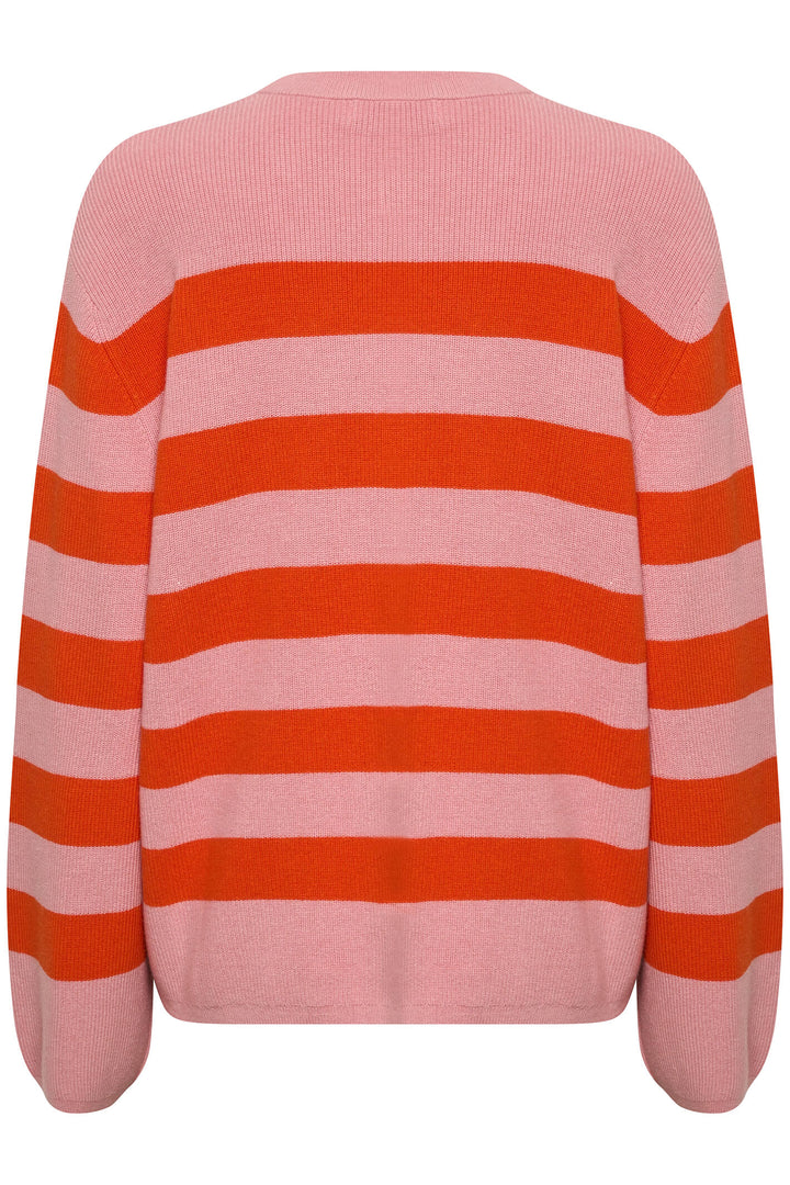 InWear 30108076 301905 AbigailIW Pink Stripe Jumper - Shirley Allum Boutique