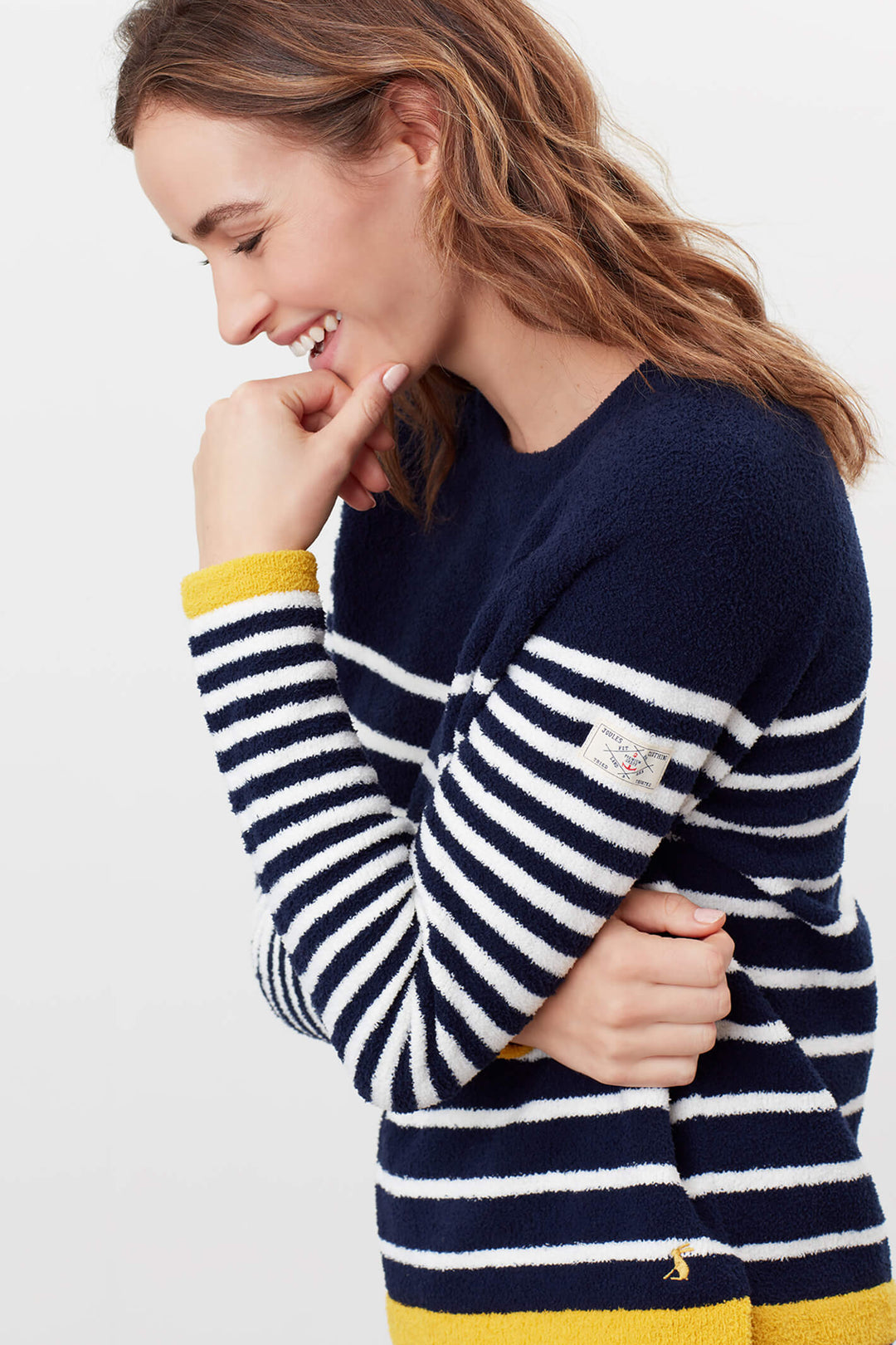 Joules 211575 Seaport Striped Jumper Navy - Shirley Allum#colour_navy