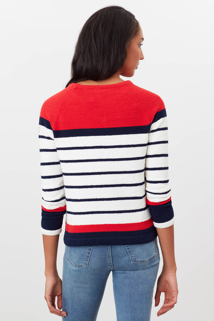 Joules 211575 Seaport Striped Jumper Red - Shirley Allum#colour_red
