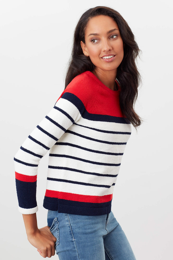 Joules 211575 Seaport Striped Jumper Red - Shirley Allum#colour_red