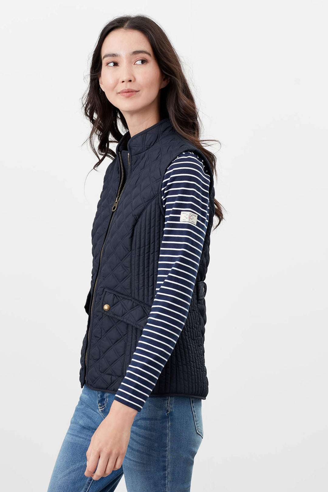 Joules 213293 Minx Padded Gilet Navy - Shirley Allum#colour_navy