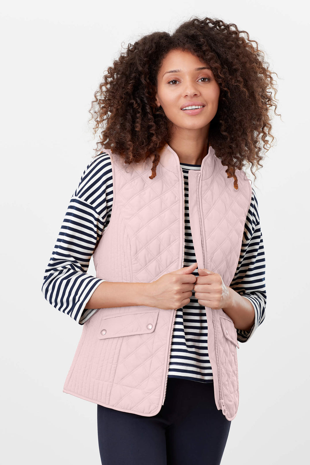 Joules 213293 Minx Padded Gilet Pink - Shirley Allum#colour_pink