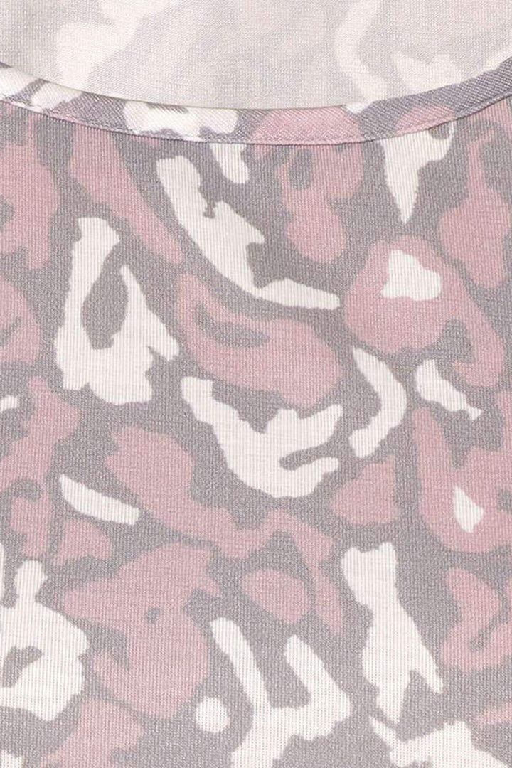Just White 43755 315 Rose Pink Grey Animal Print Top - Shirley Allum