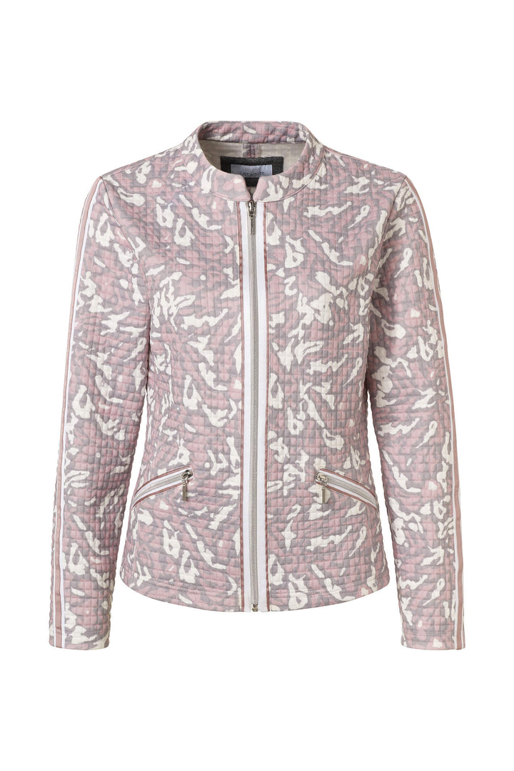 Just White 43759 315 Rose Pink Grey Animal Print Jacket - Shirley Allum