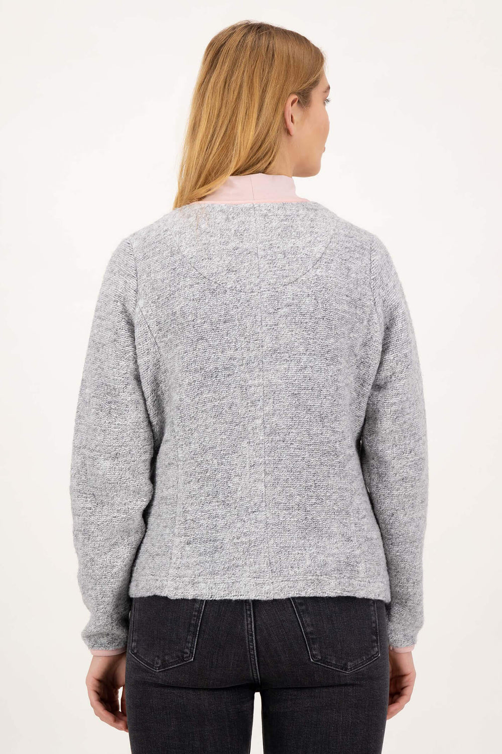 Just White C2320-934 Grey Pink Melange Jacket - Shirley Allum Boutique