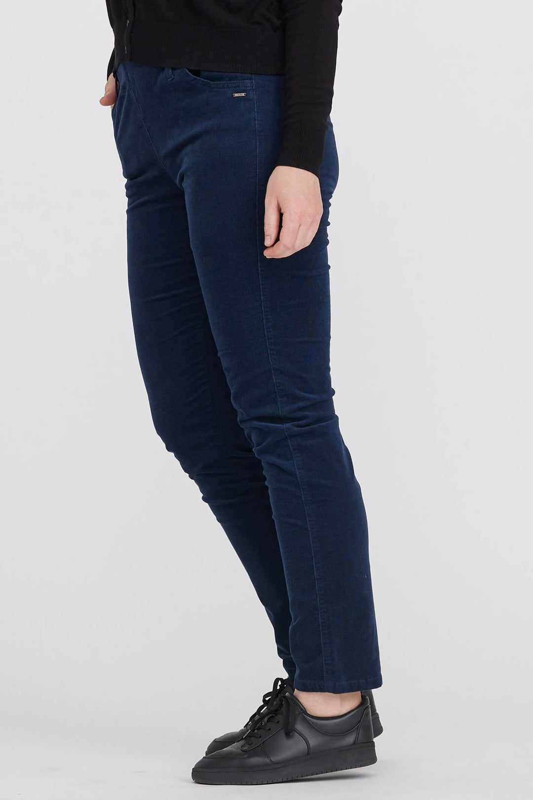 LauRie 100422 47000 Kelly Medium Length Blue Corduroy Jeans - Shirley Allum Boutique