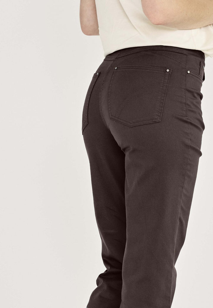 LauRie 100489 88000 Hannah Medium Length Brown Jeans - Shirley Allum Boutique