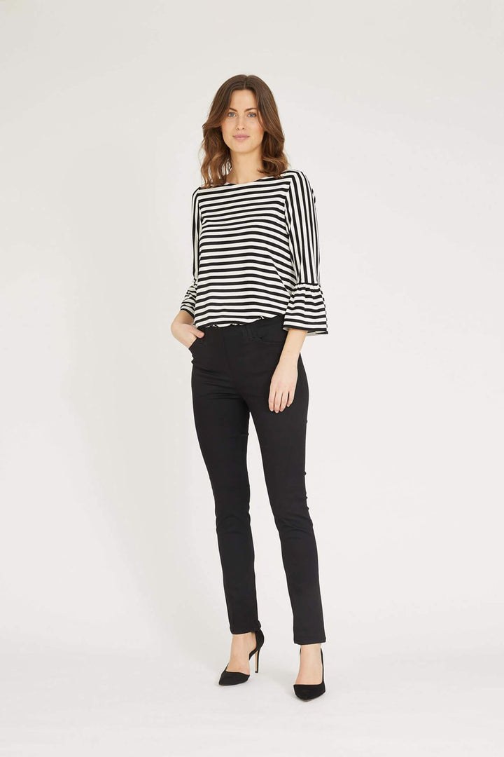 LauRie 20401 99100 Grace Slim Black Short Length Trousers - Shirley Allum Boutique