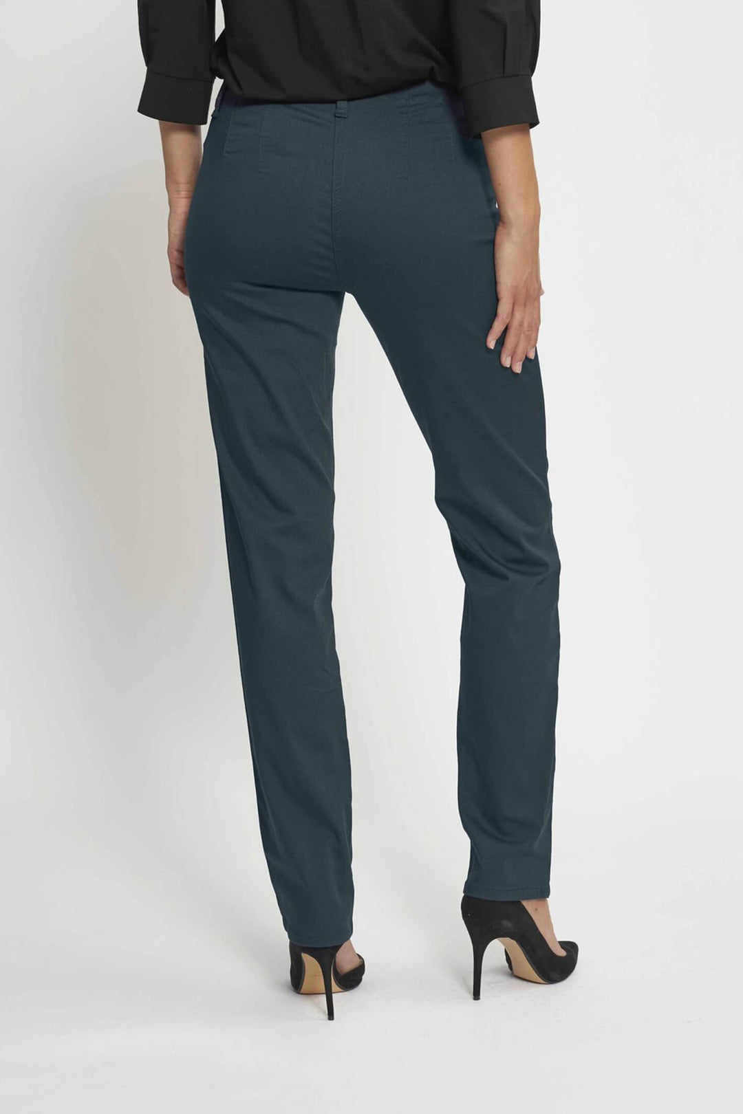 LauRie 27316 48000 Kelly Medium Length Dark Slate Trousers - Shirley Allum Boutique