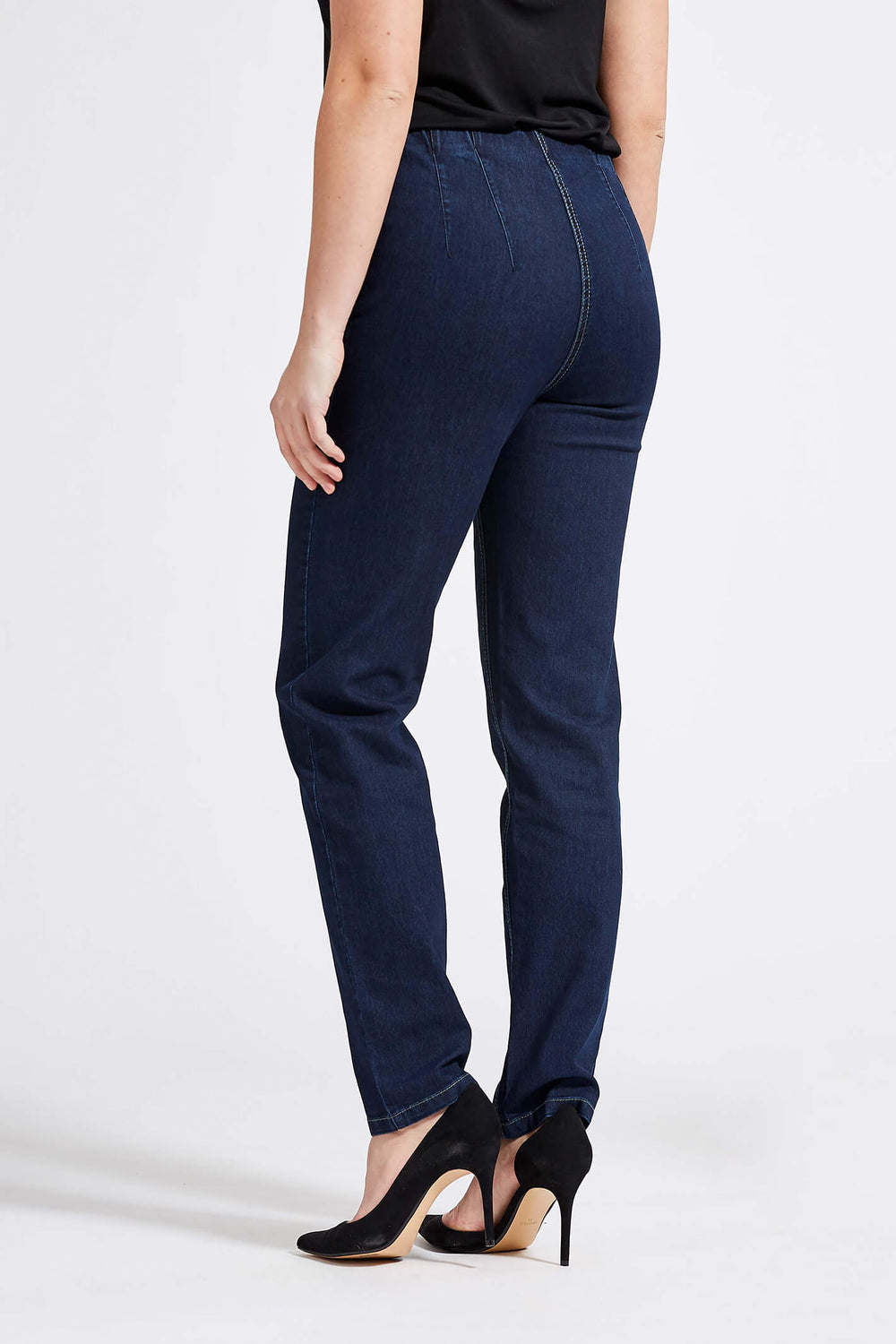 LauRie Rachel 24418 Dark Denim 40518 Pull On Jean - Shirley Allum