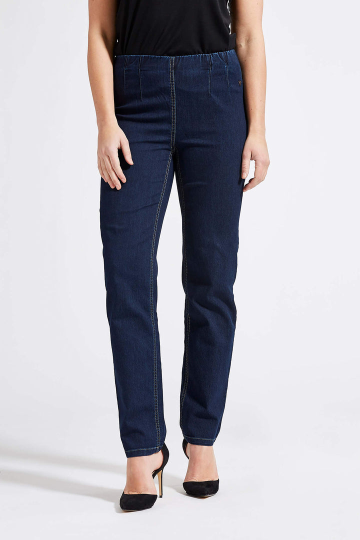 LauRie Rachel 24418 Dark Denim 40518 Pull On Jean - Shirley Allum