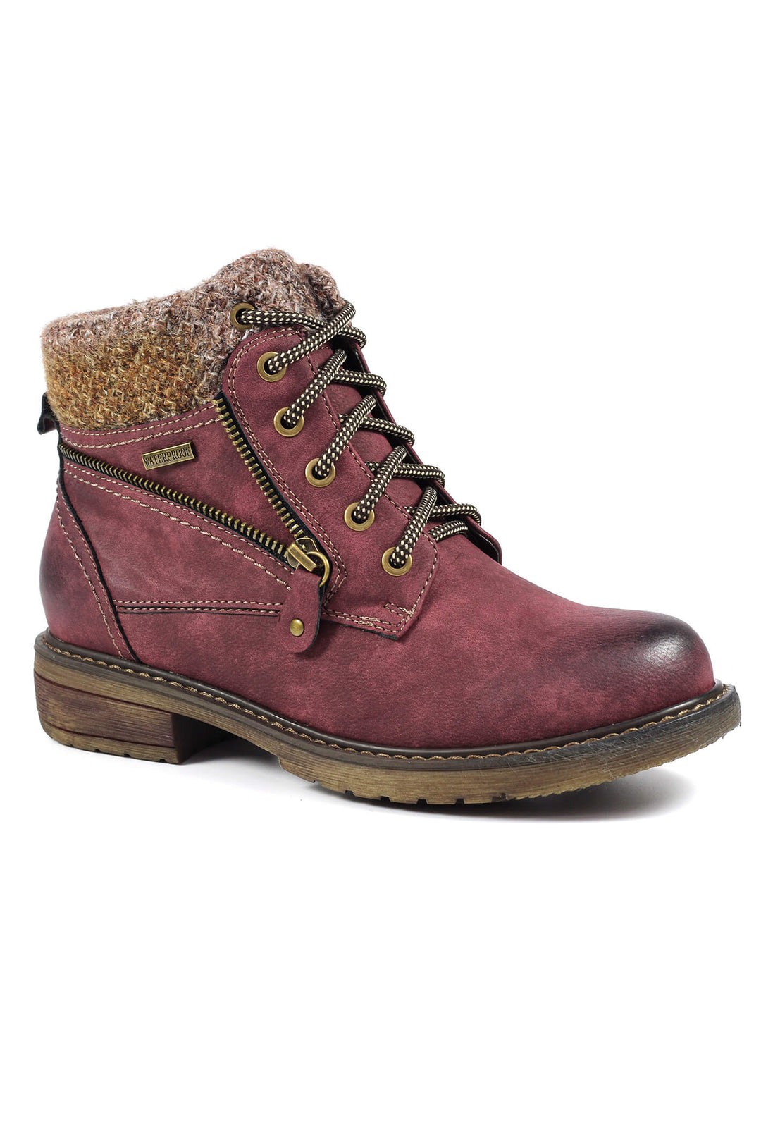 Lunar Benson III GLB090 Burgundy Waterproof Boot - Shirley Allum Boutique