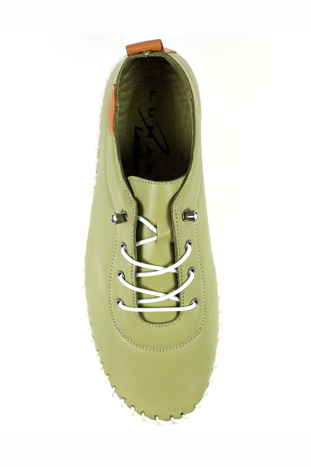 Lunar St Ives FLE030 Leather Khaki Plimsoll - Shirley Allum Boutique