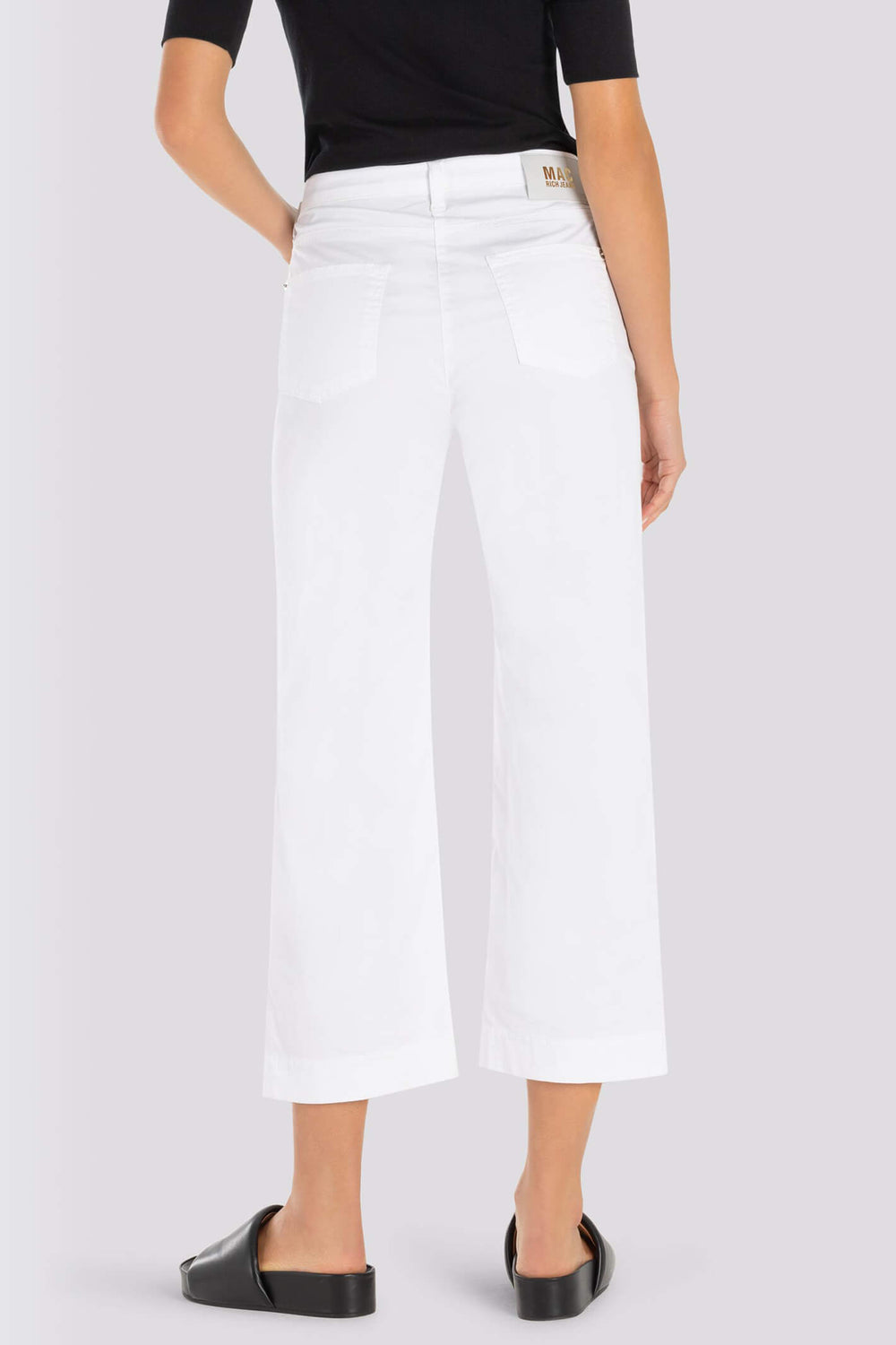 MAC 0434L 5984-00 010 White Rich Culotte Trousers - Shirley Allum Boutique